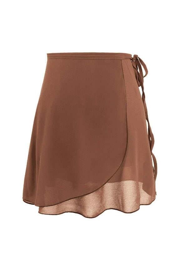 Women Chiffon Wrap Ballet Dance Skirt Ballet Wrap Skirts Sheer Chiffon Dance Over Scarf for Leotards