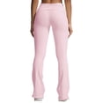 thumbnail image 1 of QHFBli Women Cotton Bootcut Wide Waist-Band Workout Bootleg Yoga Pants, 1 of 8