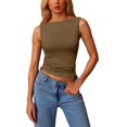 thumbnail image 1 of QHFBli Women Going Out Summer Tank Tops Spring Casual Basic Cute 2025 Sleeveless Shirt Vacation Fashion Outfit Clothes, 1 of 5
