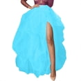 thumbnail image 1 of QHFBli Women Maxi Tulle Skirts Floor Length Layered A Line Elastic High Waist Split Long Tutu Puffy Mesh Tiered Skirt, 1 of 5