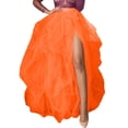 thumbnail image 1 of QHFBli Women Maxi Tulle Skirts Floor Length Layered A Line Elastic High Waist Split Long Tutu Puffy Mesh Tiered Skirt, 1 of 6