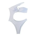 thumbnail image 1 of QHFBli Women One Piece Swimsuit Strappy Monokini One Shoulder Swimsuit, 1 of 7