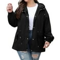 thumbnail image 1 of QHFBli Women Rain Jacket Waterproof Raincoat with Hood Lightweight Outdoor Windbreaker, 1 of 5