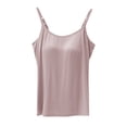 thumbnail image 1 of QHFBli Women Tank Tops With Built In Bras Adjustable Spaghetti Strap Camisole Layer Cami Undershirt Casual Workout Yoga Tops, 1 of 4