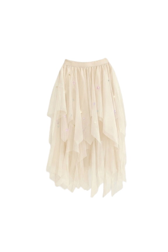 Women Tulle Tutu Skirts,LED Light Up Long High Low Ruffles