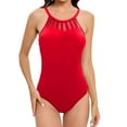 thumbnail image 1 of QHFBli Women Tummy Control One Piece Swimsuit Modest Bathing Suit Full Coverage High Neck Swimwear, 1 of 3