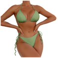 thumbnail image 1 of QHFBli Women Two Piece Swimsuit Sexy Swimwear String Triangle Bikini Sets, 1 of 4
