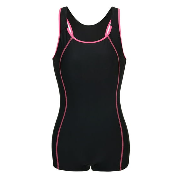 QHFBli Women's Athletic One Piece Swimsuit with Boyshort Racerback Sport Boyleg Bathing Suit