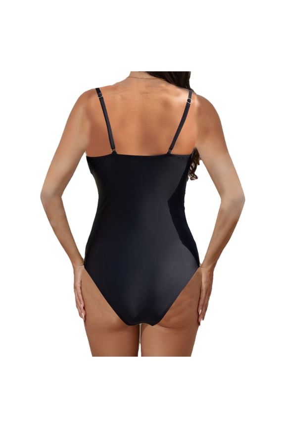 Women's One Piece Swimsuit Ruched Tummy Control Square Neck Bathing Suits