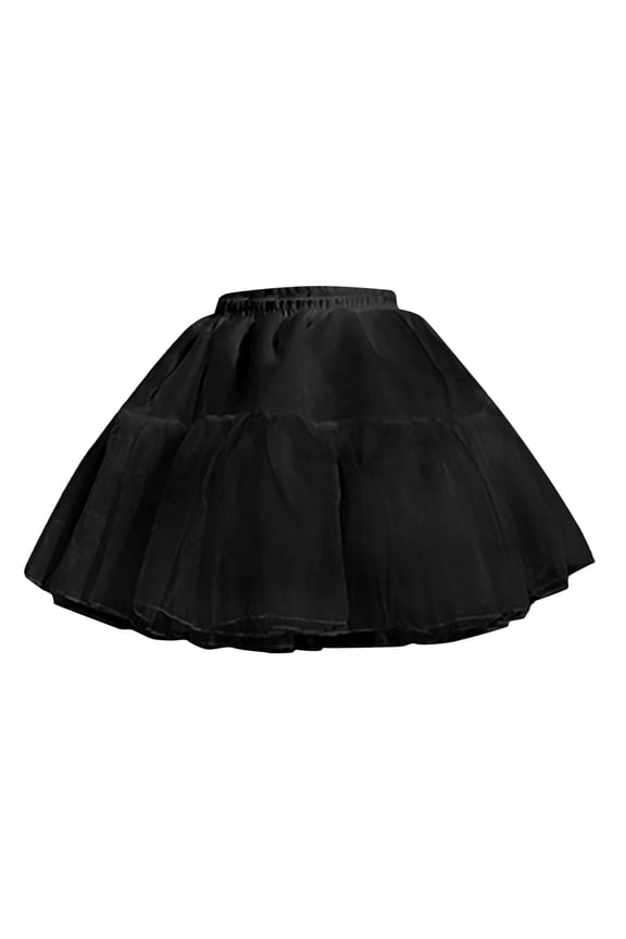 Women’s Petticoat Skirts Tulle Tutu Underskirts Chiffon Half Slips Fluffy Layer Prom Puff Skirt