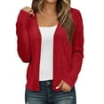 thumbnail image 1 of QHFBli Women's Soft Cropped Cardigan Casual Lightweight Shrug Sweater Tops, 1 of 5