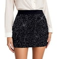 thumbnail image 1 of QHFBli Women's Sparkly Sequin Mini Skirt with Comfortable Wide Elastic Waistband for Fashionable Party and Casual Outfits, 1 of 4