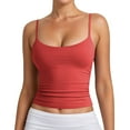 thumbnail image 1 of QHFBli Womens Basic Double Lined Scoop Neck Tank Tops Adjustable Cami Tank Summer Sleeveless Tops, 1 of 6