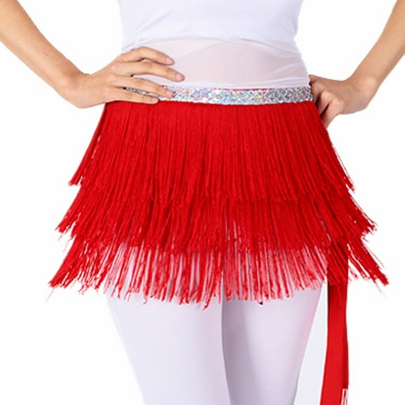 QHFBli Womens Belly Dance Scarf Tribal Triangle Tassel Scarves Skirt Belly Dance