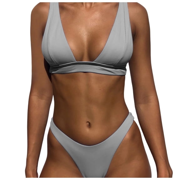 QHFBli Womens Bikini Swimsuits High Waist Bikini Sets 2 Piece Bathing Suits Sexy Bikinis Swimwear for Women Beach Swimming