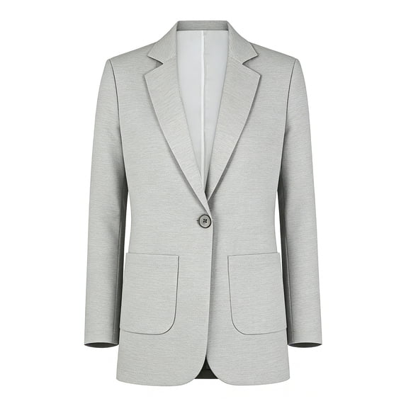 QHFBli Womens Blazer One Button Notched Lapel Suit Jackets Long Sleeve Lightweight Pocketed Blazer for Bussiness Casual