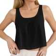 thumbnail image 1 of QHFBli Womens Cotton Crop Tops Casual Loose Tank Top Sleeveless Basic Cropped Athletic Yoga Workout Shirt, 1 of 4