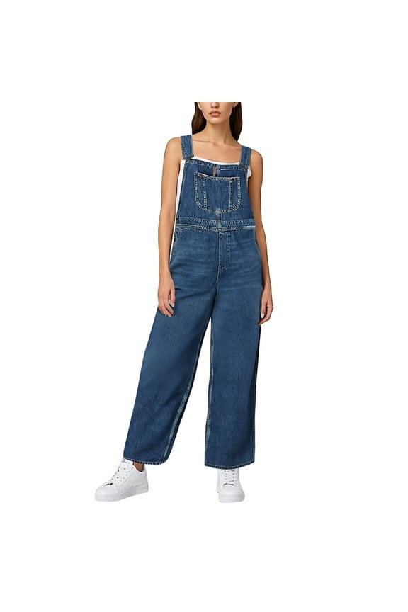 Womens Juniors Denim Stretch Overalls Adjustable Strap Ripped Distressed Jumpsuit Skinny Fit Jeans Pants
