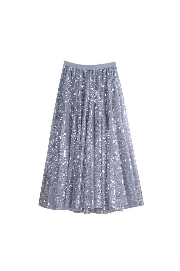 Womens Long Rainbow A Line Tulle Tutu Skirts Tiered Skirt Petticoat