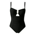thumbnail image 1 of QHFBli Womens One Piece Swimsuit for Women Tummy Control Ruched Bathing Suit Cutout U Wire Swim Suits, 1 of 6