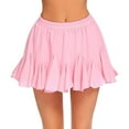 thumbnail image 1 of QHFBli Womens Pleated Skater Skirt Basic Casual High Waisted Ruffles Flared Mini Lingerie Skirts, 1 of 7