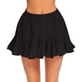 thumbnail image 1 of QHFBli Womens Pleated Skater Skirt Basic Casual High Waisted Ruffles Flared Mini Lingerie Skirts, 1 of 6