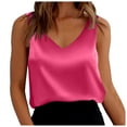 thumbnail image 1 of QHFBli Womens Satin Tank Tops Dressy Casual V Neck Summer Sleeveless Silk Blouse Shirts, 1 of 8