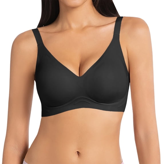 QHFBli Womens Seamless Bras No Underwire Comfort Push Up Bras Buttery Soft Wireless Bralette Full Coverage Sports Bra