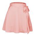 thumbnail image 1 of QHFBli Womens Silky Satin Mini Short Skirt Adjustable Self Tie High Waist Flowy Casual Short Skater Skirt, 1 of 7