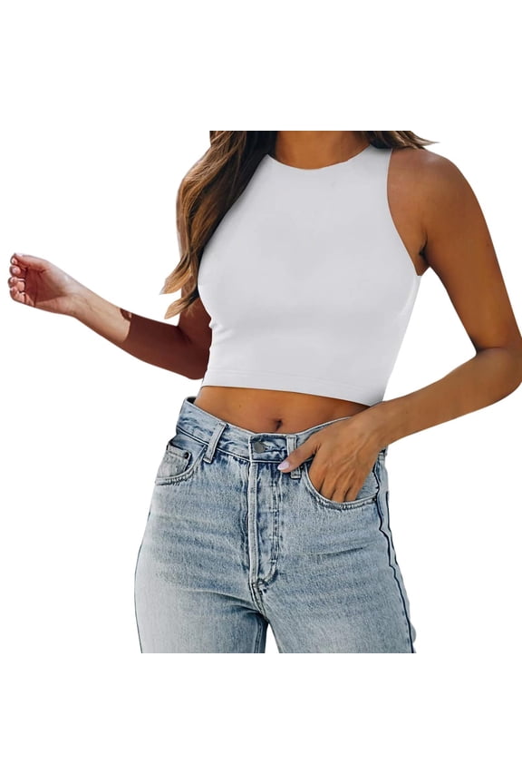 Womens Sleeveless Tank Tops Racer Back Neck Bodysuit Tank Tops