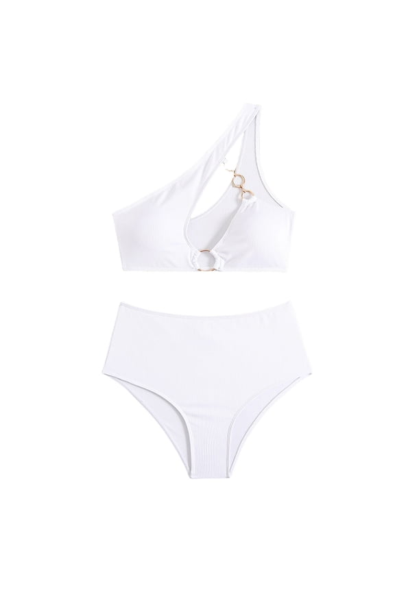 Womens Two Piece Bathing Suit Criss Cross Underwire Bikini High Cut Swimsuit