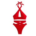 thumbnail image 1 of QHFBli Womens Two Piece Bathing Suit Criss Cross Underwire Bikini High Cut Swimsuit, 1 of 7