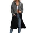 thumbnail image 1 of QHFBli Womens Zip Up Hoodies Oversized Fleece Long Pullover Hooded Sweatshirts Casual Long Sleeve Fall Hoodie Jacket, 1 of 5