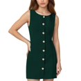 thumbnail image 1 of QHFBli Work Dresses for Women 2025 Spring Business Formal Short Dress Sleeveless Button Down Elegant Office Outfits, 1 of 4