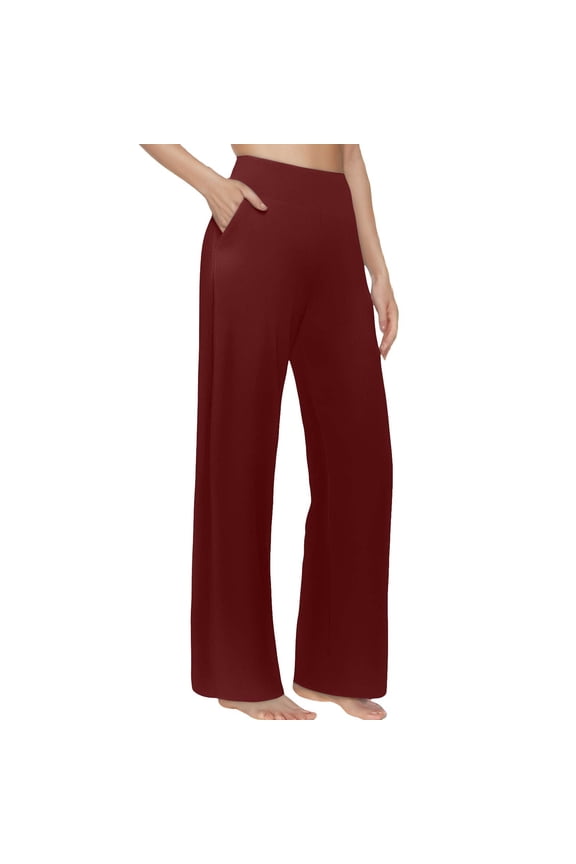 Yoga Pants Women Wide Leg Pants Sweatpants with Pockets High Waist Stretch Dress Casual Sweatpants Petite/Regular/Tall