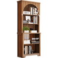 thumbnail image 1 of LEFHDA 71" Tall Bookshelf, 5-Tier Bookshelf, Farmhouse Arched Bookcase, Open Display Storage Shelf Adjustable Bookshelf for Home Office, Living Room(Walunt), 1 of 8
