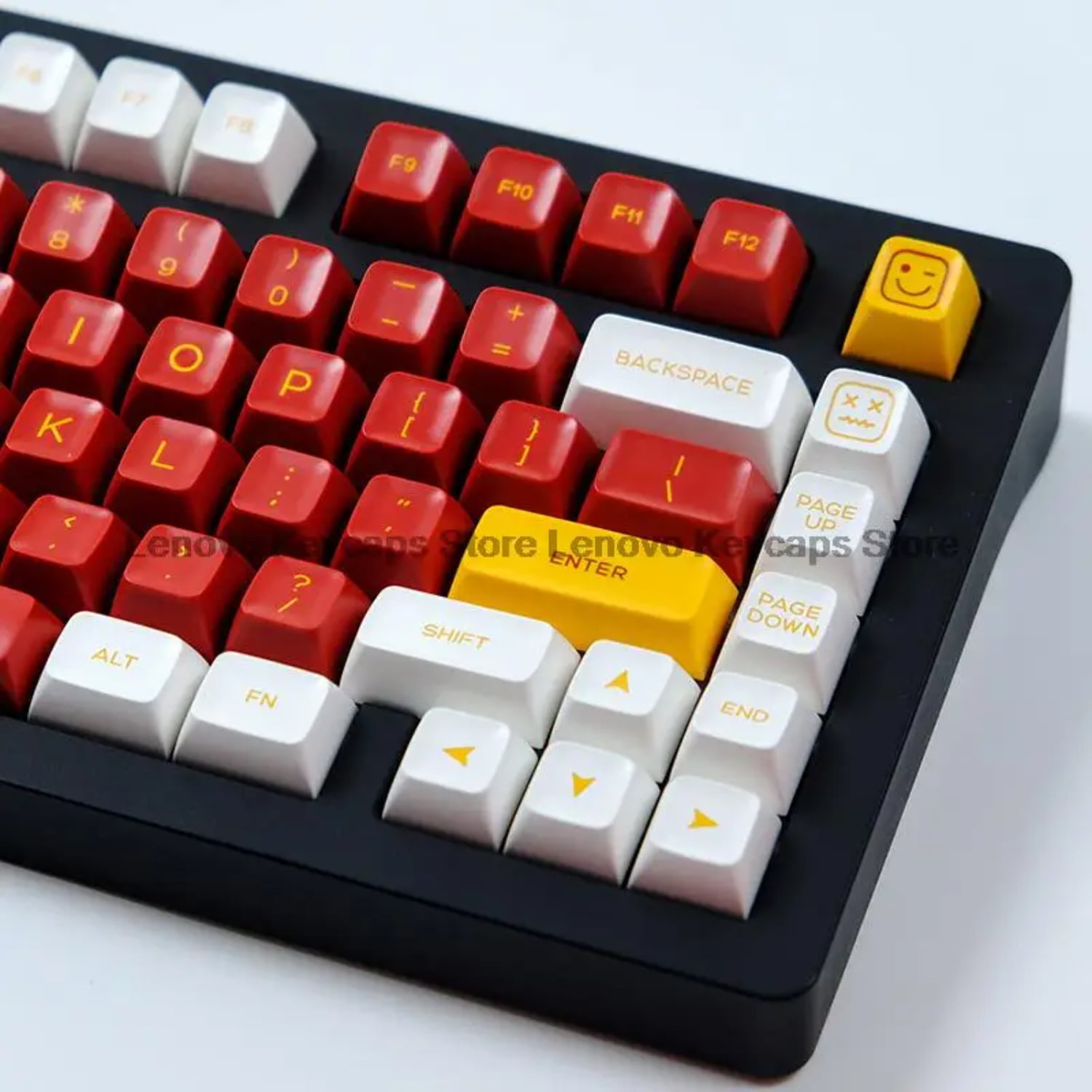 QHNGJZ 160 Keys SA Keycaps 02 White Red Yellow GMK Keycap PBT Double