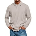 thumbnail image 1 of QHRMKOG Golf Polos for Men Athletic Quick Dry Long Sleeve Collared Polo Shirts Fashion Loose Fit Button Golf Shirt Lightweight Shirts Gray XL, 1 of 8