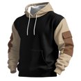 thumbnail image 1 of QHRMKOG Men's Hoodies Long Sleeve Drawstring Hooded Sweatshirts with Pockets Essentials Sport Shirts Winter Casual Pullover Top Black M, 1 of 4