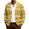 thumbnail image 1 of QHRMKOG Mens Cardigan Loose Fit Mardi Gras Carnival Graphic V Neck Cardigan Sweaters Casual Long Sleeve Button Cardigan Winter Knit Sweaters Silver 4XL, 1 of 7