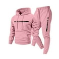 thumbnail image 1 of QHRMKOG Track Suits Mens Letter-printed Hoodie & Sweatpants Sweatsuits Sport Jogging Sets Trendy Outfit Pink XL, 1 of 3