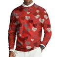 thumbnail image 1 of QHRMKOG Valentines Sweater Men Romantic Heart Graphic Pullover Loose Fit Long Sleeve Round Neck Sweaters Winter Trendy Tops Red XL, 1 of 5