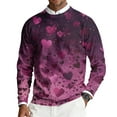 thumbnail image 1 of QHRMKOG Valentines Sweater Men Romantic Heart Print Pullover Relaxed Fit Long Sleeve Crew Neck Sweater Winter Trendy Top Pink M, 1 of 6