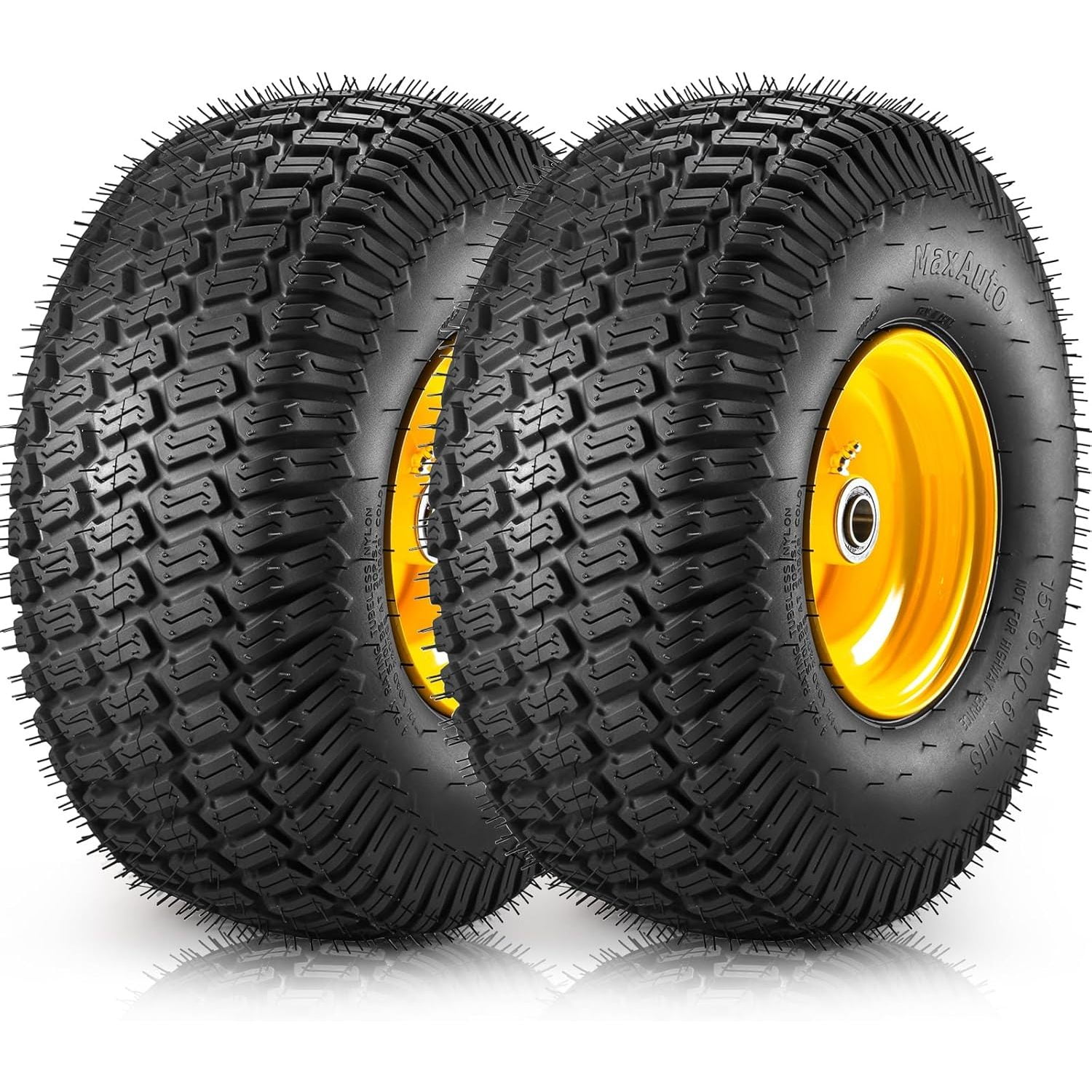 SUNROAD 15x6.00-6 Lawn Mower Tires 15x6.00x6 Lawn & Garden Tractor Turf Golf Cart Tires 2pr Pack Of 2