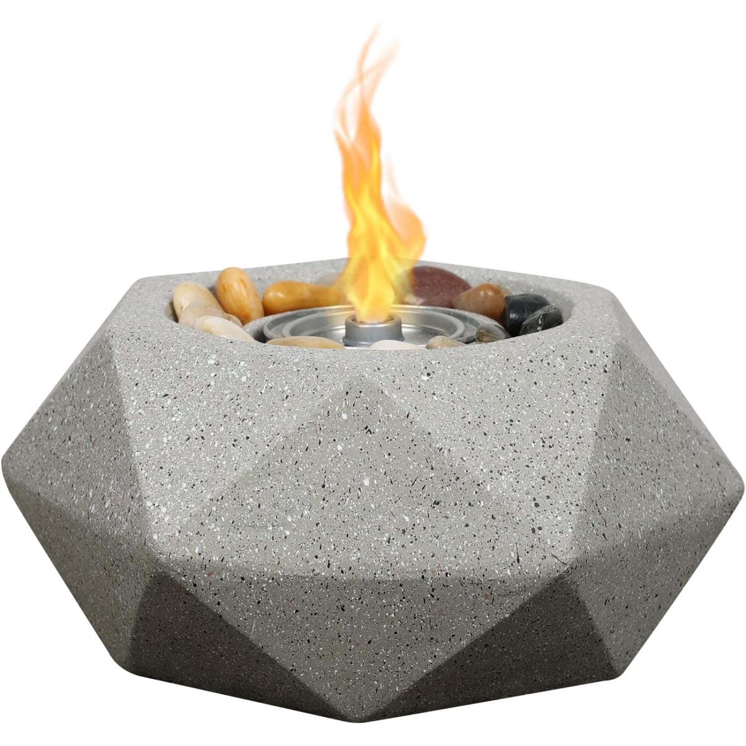 QHSP Tabletop Fire Pit Portable Fireplace,Table Top Fire Bowl for ...