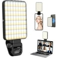 thumbnail image 1 of Wiher Selfie Light, Rechargeable Magnetic Clip Light for Video Conference, 128 LED Portable Light, Makeup, TikTok, Vlog Lighting (Black), 1 of 7