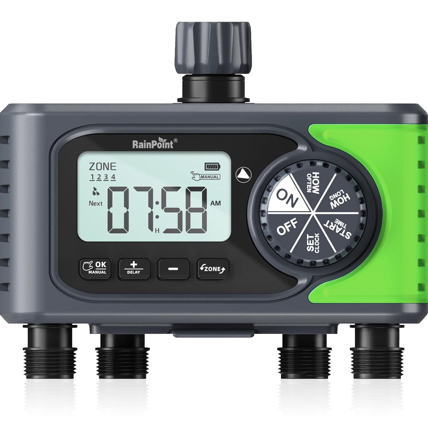 Kocwell Sprinkler Timer, 4 Zone Water Timer, 4 Outlets Hose Timers for