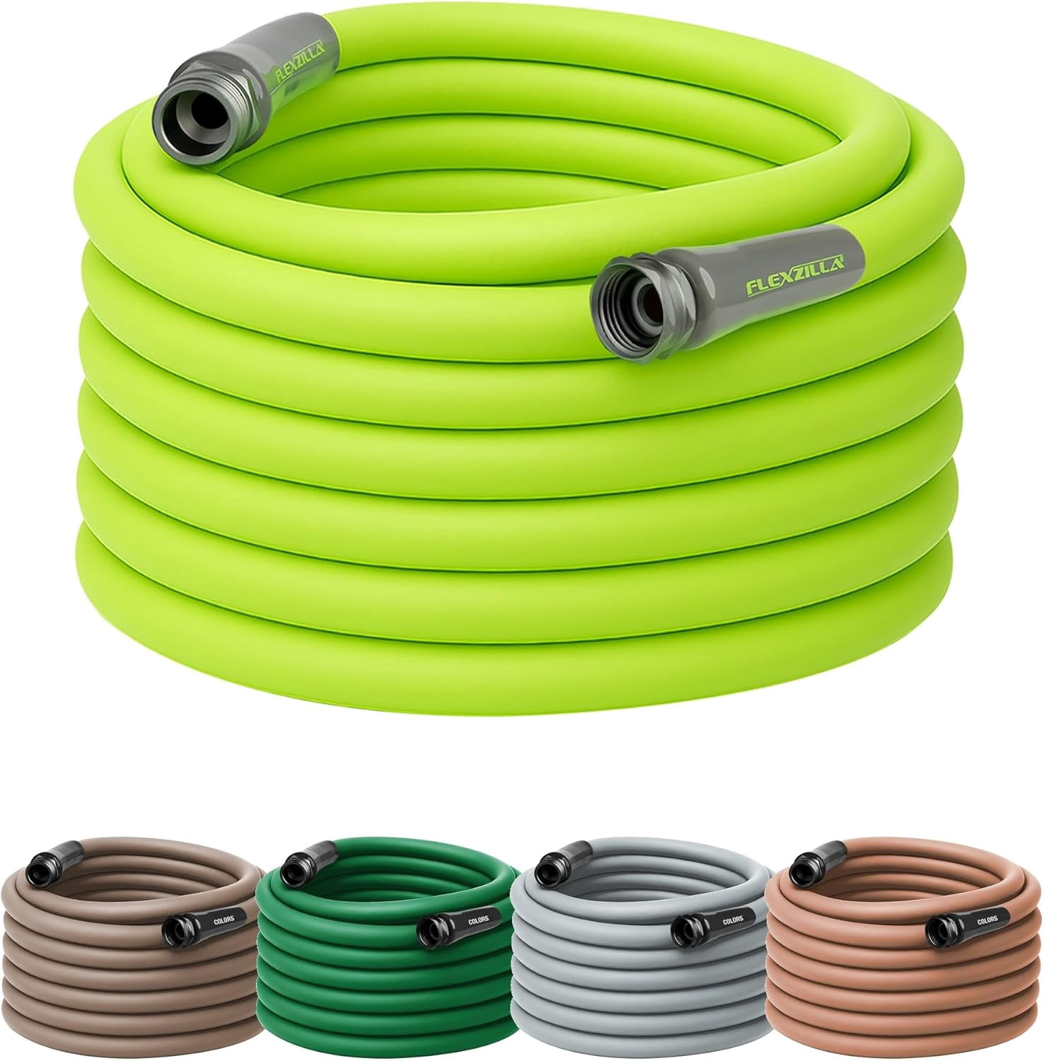 QHTER Garden Hose 5/8 in. x 75 ft., Lightweight All-Weather Water Hose, Durable and Flexible, Leak-Free Connections