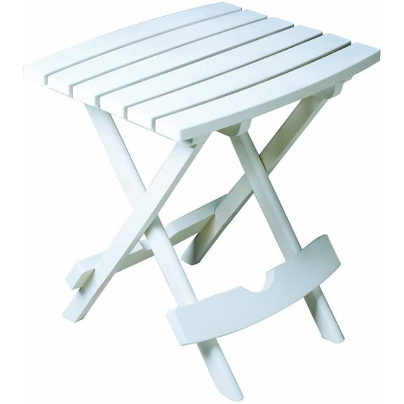 QHTER Manufacturing 8500-48-3700 Plastic Quik-Fold Side Table, White