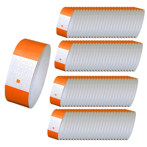 QHUDLV 100PCS Tear-Resistant Waterproof Paper Wrist Strap Party Paper Bracelet Multicolored Ticket Identification Band Event Wristbands